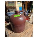 Brown Glazed Stoneware Jug With Handle