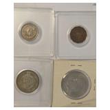 World Coins in Protective Holders