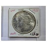 1921 Morgan Silver Dollar in UNC Condition