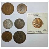 World Coins in Various Conditions