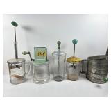 Green Handled Kitchen Lot #
