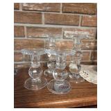Glass Candle Stick Holders
