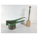 Green Handled Kitchen Lot #