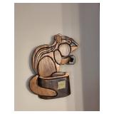 Wooden Squirrel Wall Art