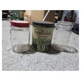 Vtg. Ice Cream Can & Jar Lot