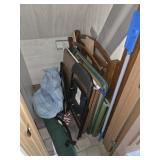 Card Table, Chairs, Bed Frame Lot
