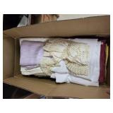 Huge Box of Table Clothes &  Linens