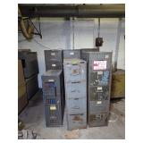 Six Metal Filing Cabinets