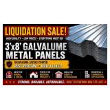 3'x8' Galvalume Metal Panels