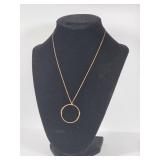 14K Hoop Necklace +/-1.15G