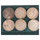6 Peace Dollars