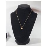 14K Heart Necklace +/-