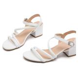 kkdom Women's Glitter Strappy Sandals Size 43