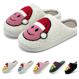 Smile Face Slippers, Cozy Furry Non-Slip 38/39