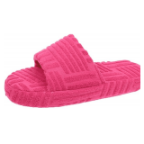 Womens Terry Cloth Slipper Open Toe Slides Size 38