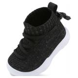 JIASUQI Toddler Shoes Slip-On Sneakers Black 9