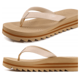 KuaiLu Women's Arch Support Platform Flip Flop Size 8.5