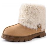 RockDove Women s Faux Fur Bootie with Memory Foam Size 10
