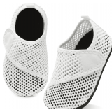 LeIsfIt Kids Water Shoes Aqua Socks White 8.5