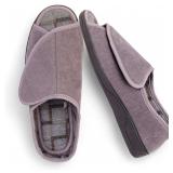 Men's Wide Furry 80-D Memory Foam Slippers Size 13