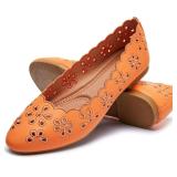 Fracora Women s Ballet Flats Black PU Leather 5