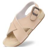 Cubufly Kids Sandals: Cross Strappy Open Toe Shoes Size 180