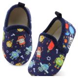 XIHALOOK Toddler House Slippers, Navy 5.5-6 Infant