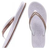 ONCAI Women's Flip Flops with Rhinestones US 5-11