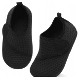 LeIsfIt Toddler Aqua Socks Non-Slip All Black 7
