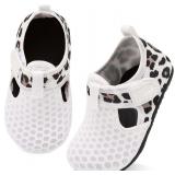 LeIsfIt Kids Water Shoes Aqua Socks Leopard 5