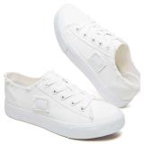 BENPAO Women s White Canvas Shoes Size 10