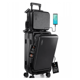 Travelarim 2-Piece Hard Luggage Set Black Online Retail: $111