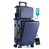 Travelarim 2-Piece Hard Luggage Set Navy Online Retail: $111
