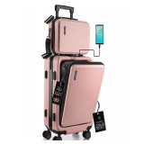 Travelarim 2-Piece Hard Luggage Set Pink Online Retail: $111