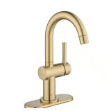 Dorind Single-Handle High-Arc Faucet, Brushed Gold