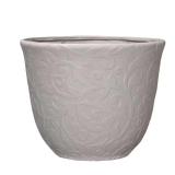 Genoa Cream Resin Planter, 17x13.5 in, Drainage