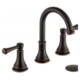Oil Rubbed Bronze 8' Widespread Faucet, 3 Holes