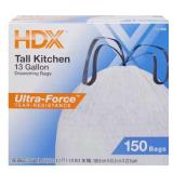 13 Gal Flex Drawstring Kitchen Trash Bags (150)