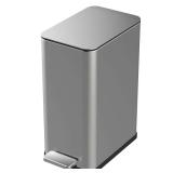 2.6 Gal. Stainless Steel Slim Step On Trashcan
