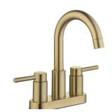 Dorind 4-in Centerset 2-Handle Faucet Brushed Gold
