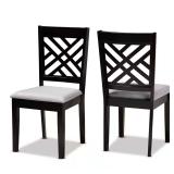 Caron Grey Wood Dining Chairs (Set of 2)
