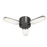 Black Integrated LED 3-Head Garage Light w/ Remote