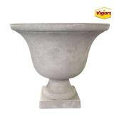Elise Large White Textured Resin Urn Planter