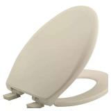 Affinity Never Loosens Front Toilet Seat, Tan