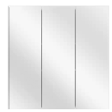 24.38x25.2in Frameless Tri-View Cabinet