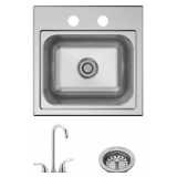 Parkway 15-in Drop-in Sink w/Faucet, 20-Gauge