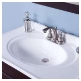 31x22 in. White Single Sink Vanity Top
