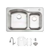 33 in. Drop-In Sink with Faucet