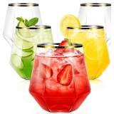 40 Pcak Plastic Stemless Wine Glasses 12oz