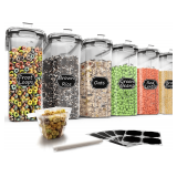 Wildone Cereal Storage 6-Piece Set, Black